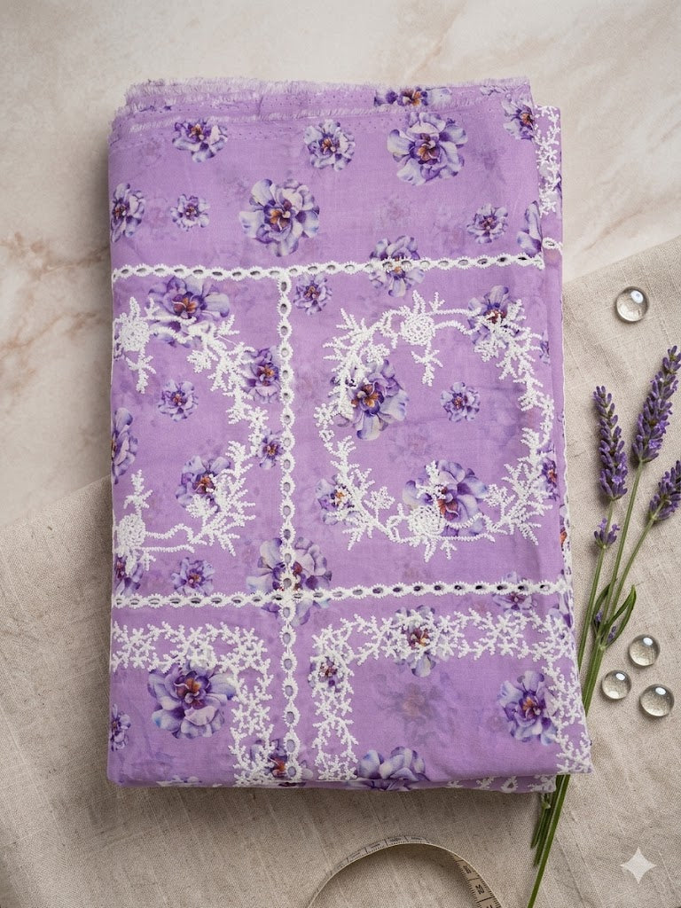 Printed Embroidered Lawn